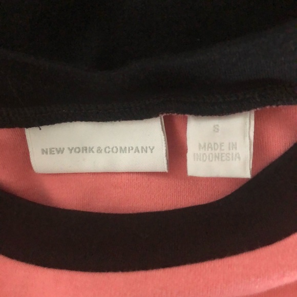Coral Pink and Black New York and Company Dress - Picture 5 of 6